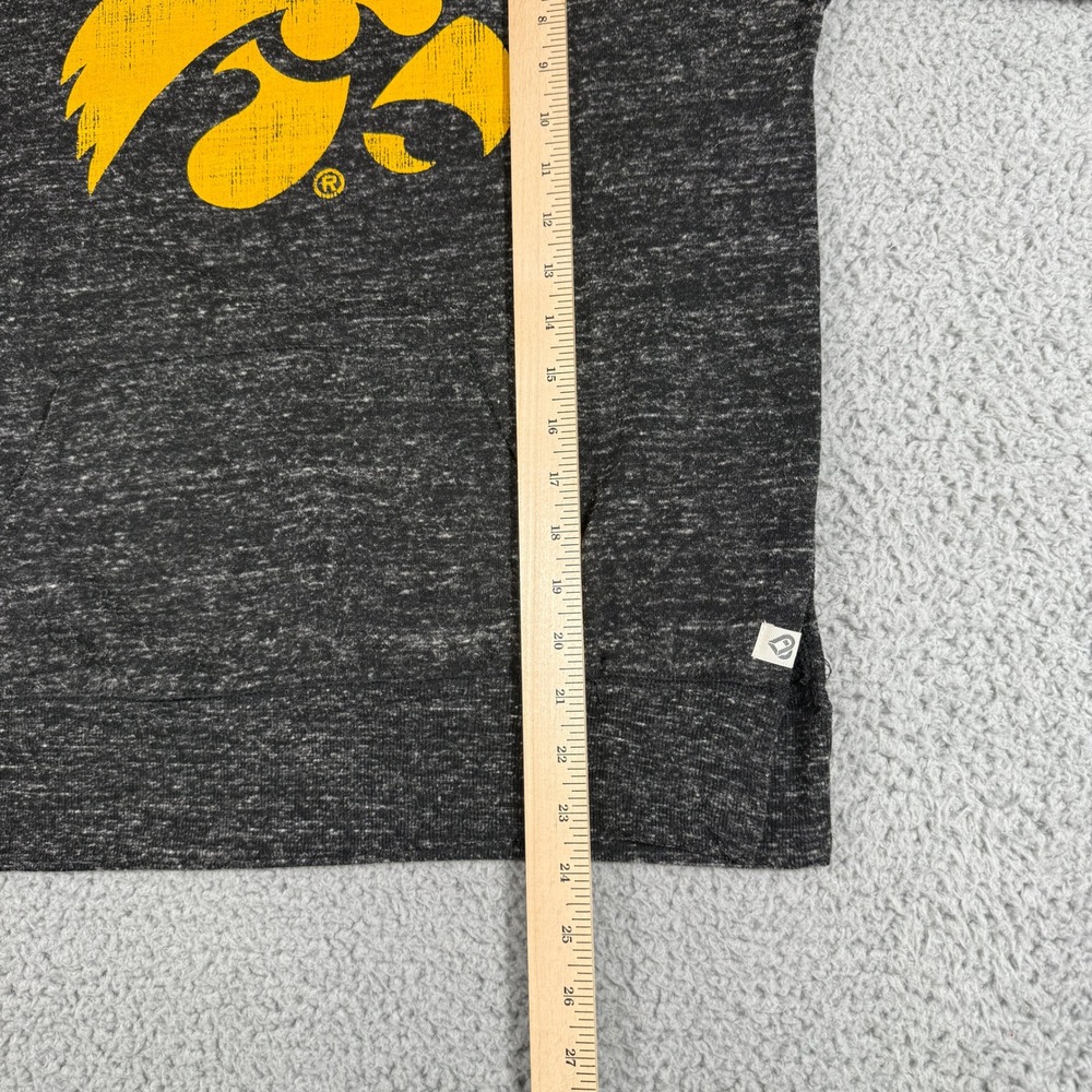 Colosseum Iowa Hawkeyes Hoodie Womens Small Black/Gray Lightweight University - Picture 7 of 8
